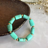 Turquoise Rectangular Bead Bracelet