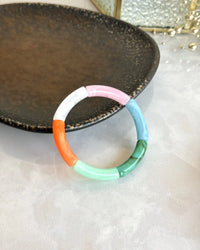 Colorful Cylinder Bead Bracelet - thumbnail 1