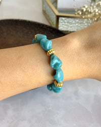 Turquoise Asymmetrical Bead Bracelet - thumbnail 2
