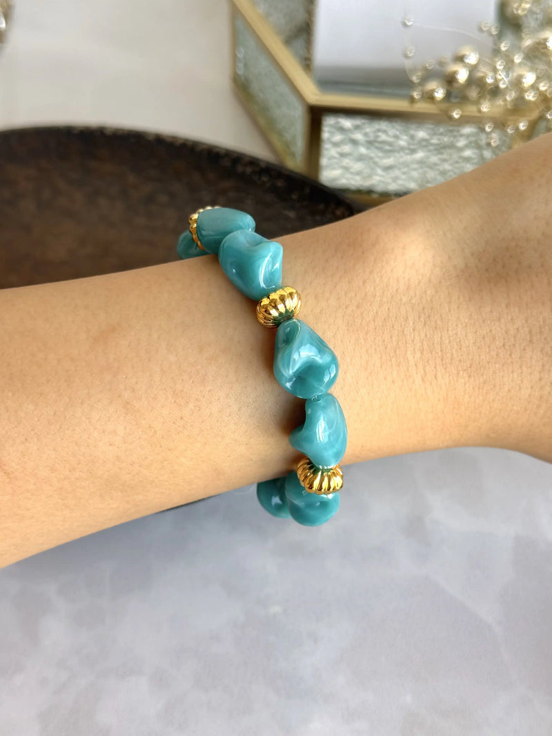 Turquoise Asymmetrical Bead Bracelet
