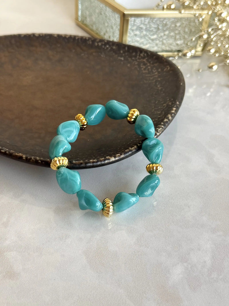 Turquoise Asymmetrical Bead Bracelet
