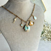 Green Star Charm Locket Necklace
