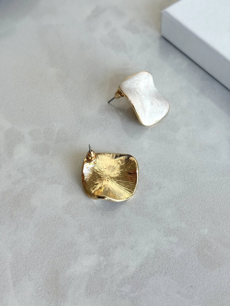 Square Mother-of-Pearl Earrings