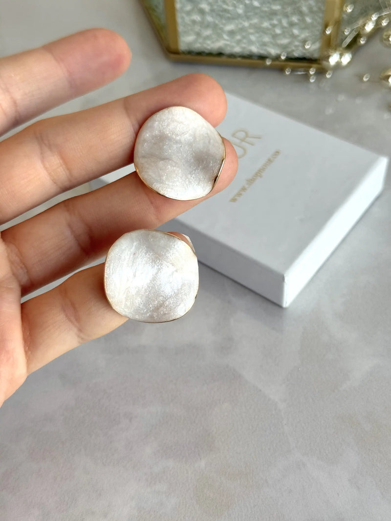 Square Mother-of-Pearl Earrings
