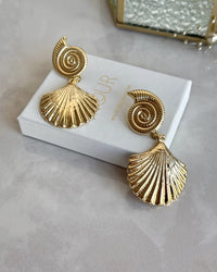 Large Seashell Earrings - thumbnail 2