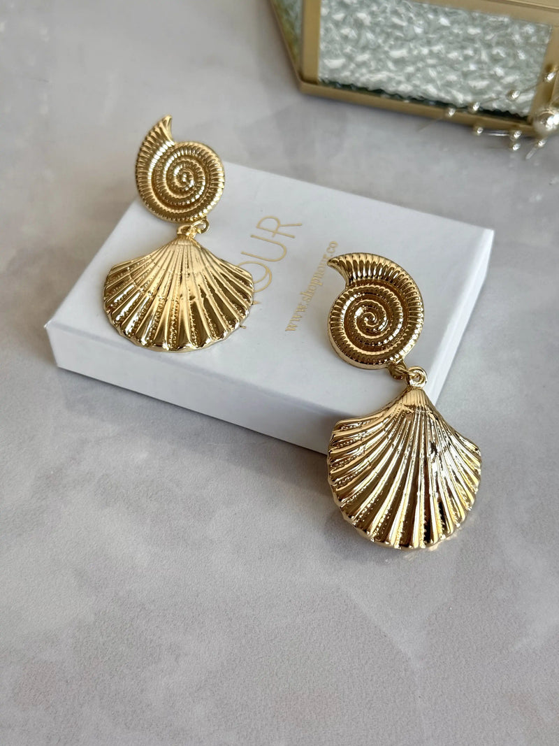 Large Seashell Earrings