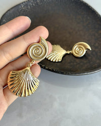 Large Seashell Earrings - thumbnail 4