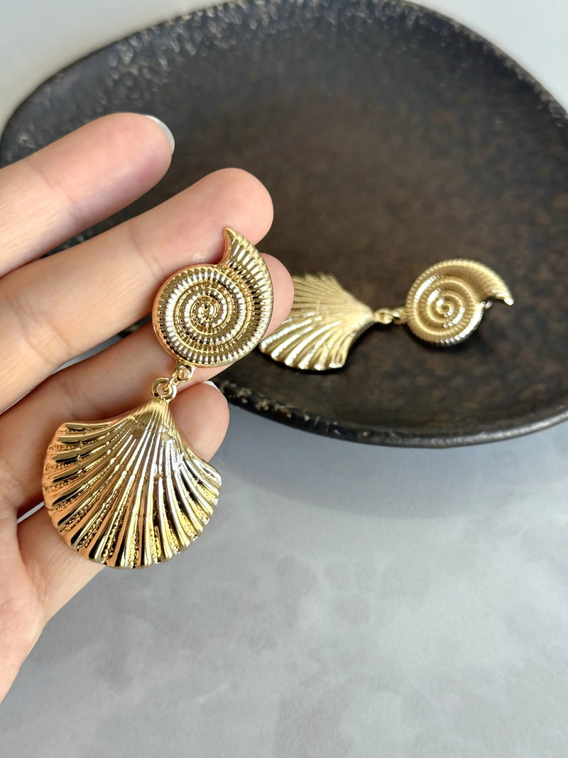 Large Seashell Earrings