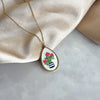 Potted Flower Cross Stitch Necklace