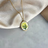 Yellow Flower Cross Stitch Necklace