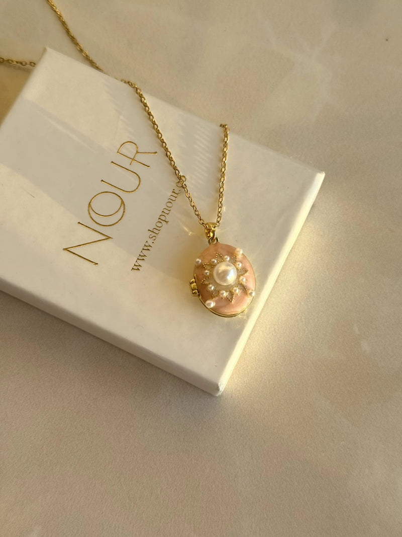 Pink Pearl Locket