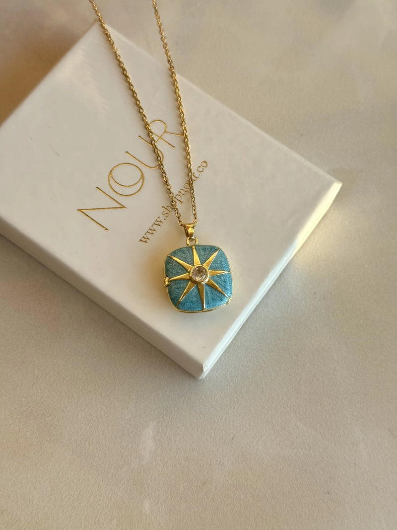 Turquoise Sun Locket