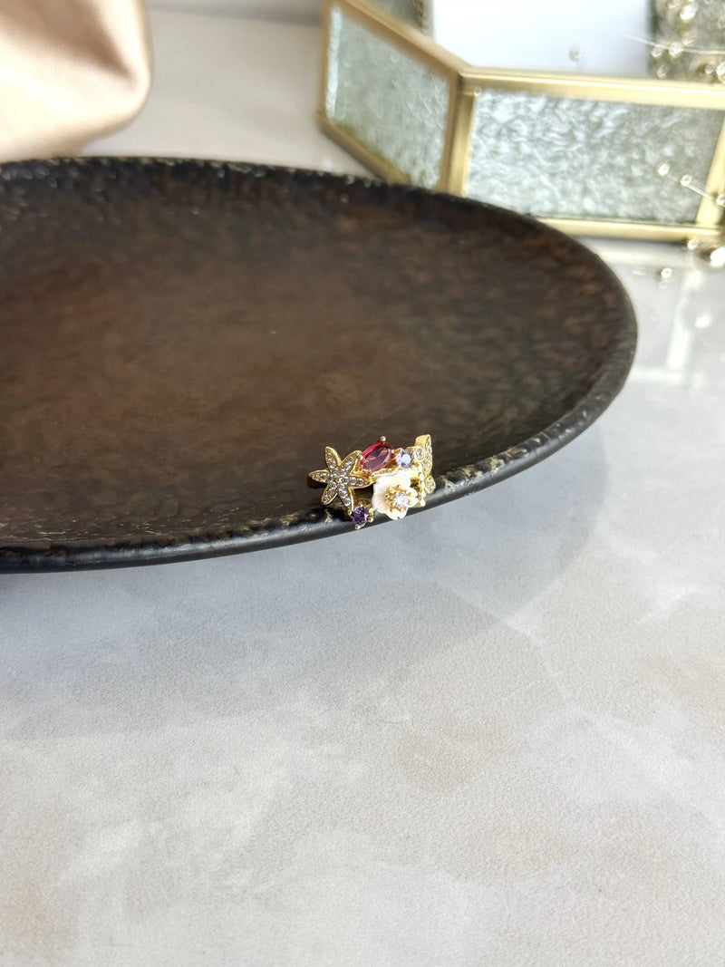 Colorful Flower Ring - Bella Collection