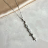 Silver Crescent Sun Necklace