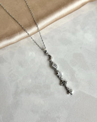 Silver Crescent Sun Necklace - thumbnail 1