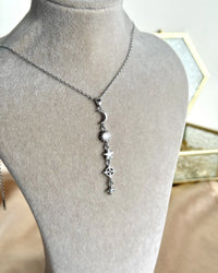 Silver Crescent Sun Necklace - thumbnail 2