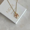 Pink Stone Lotus Necklace