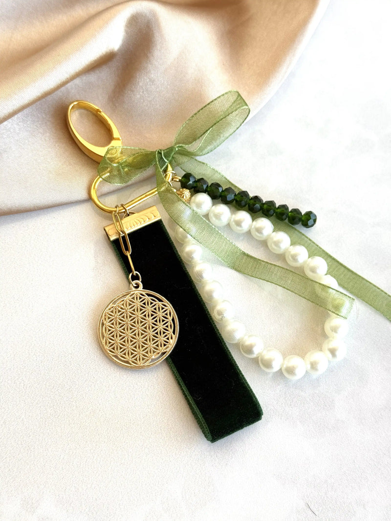 Flower of Life Bag Charm, 4 Color Options