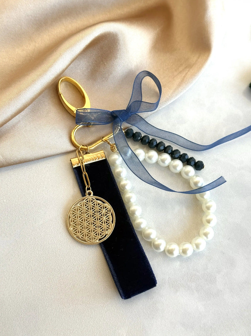 Flower of Life Bag Charm, 4 Color Options