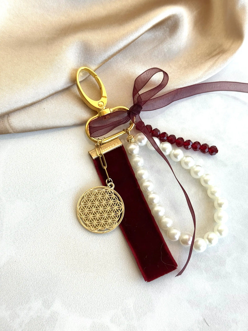 Flower of Life Bag Charm, 4 Color Options