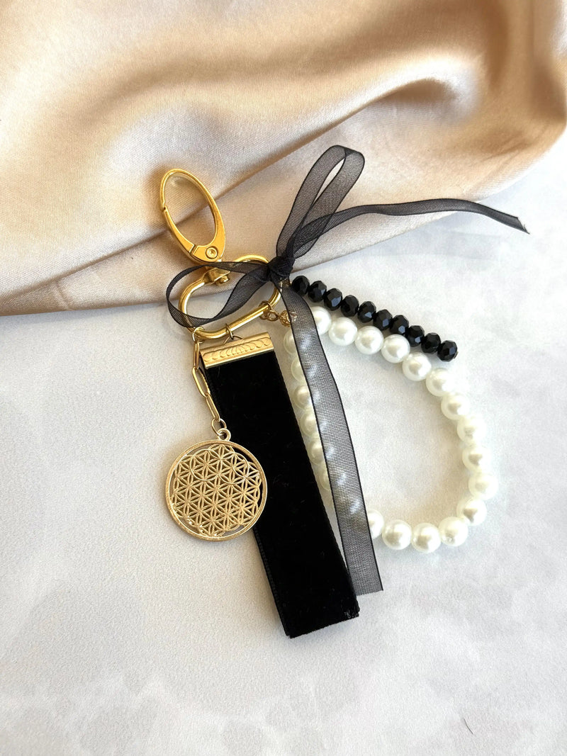 Flower of Life Bag Charm, 4 Color Options