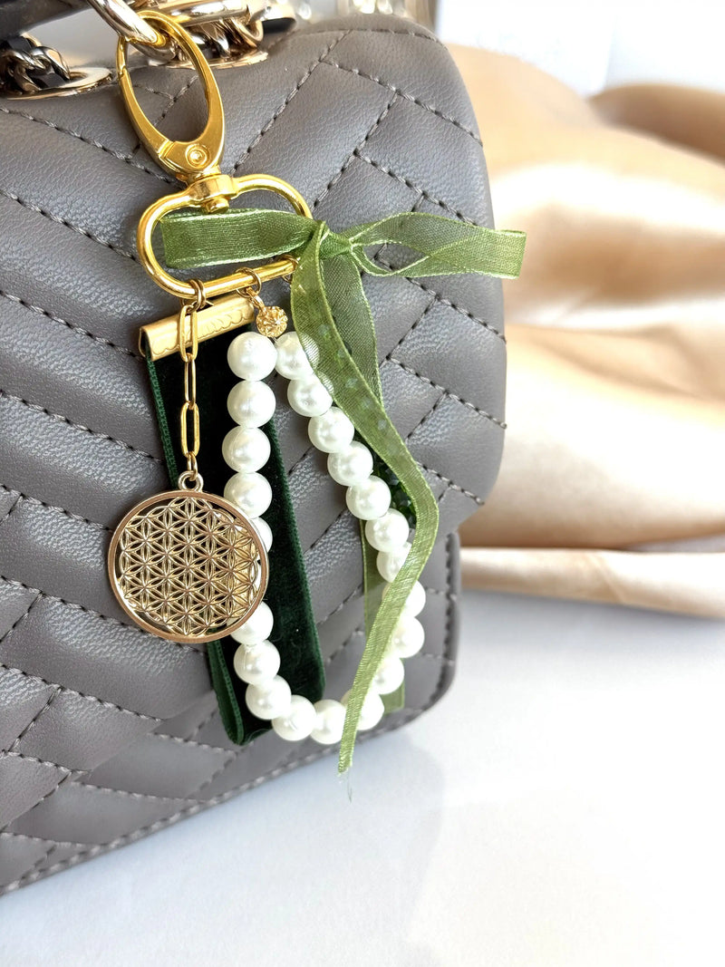 Flower of Life Bag Charm, 4 Color Options