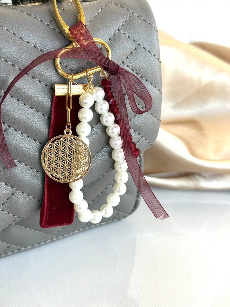 Flower of Life Bag Charm, 4 Color Options