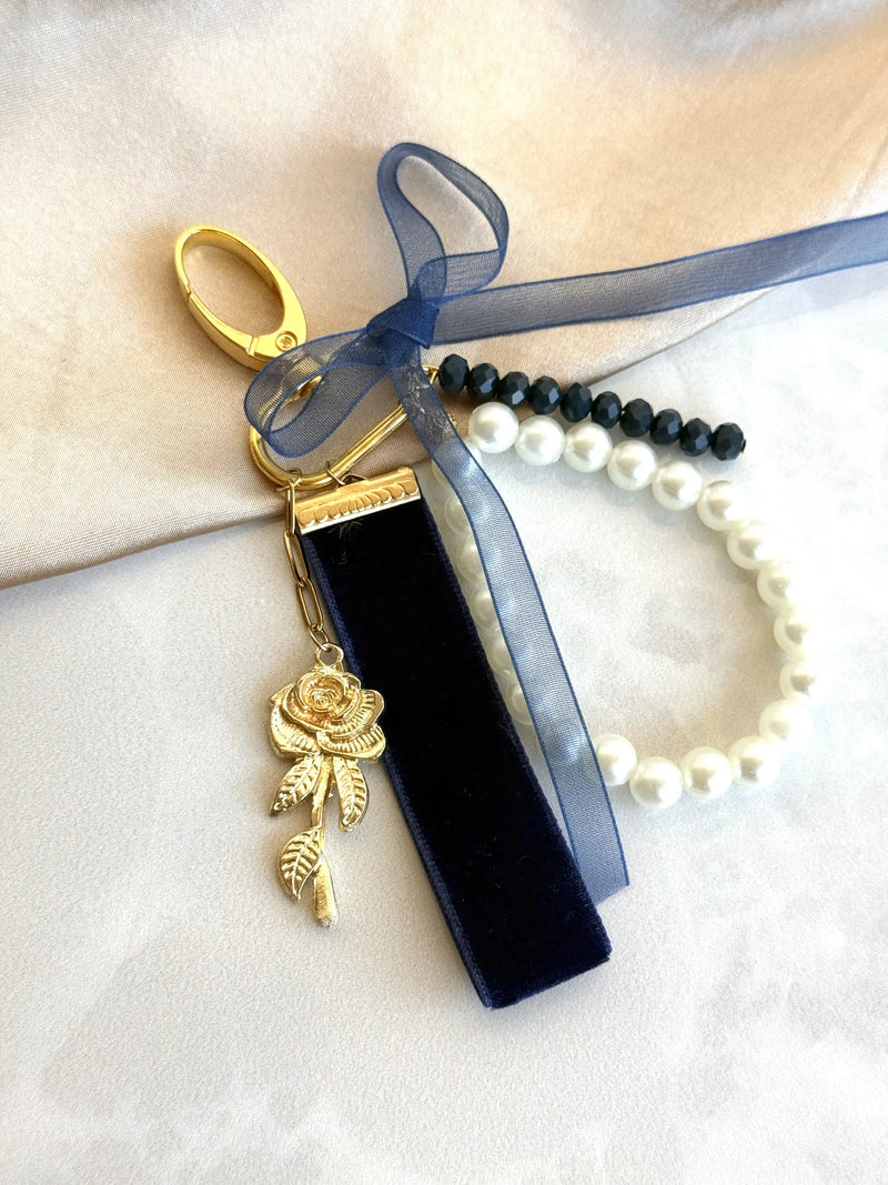 Rose Bag Charm, 4 Color Options