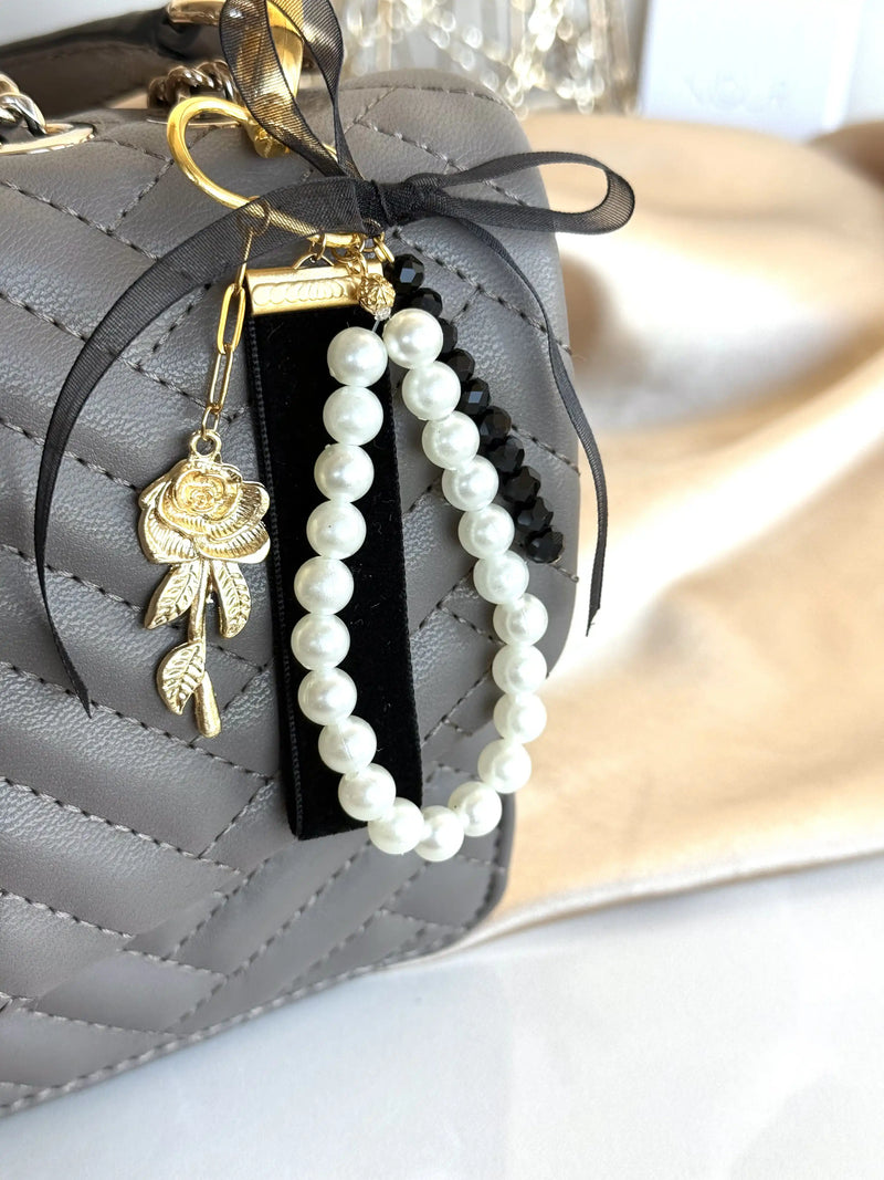 Rose Bag Charm, 4 Color Options