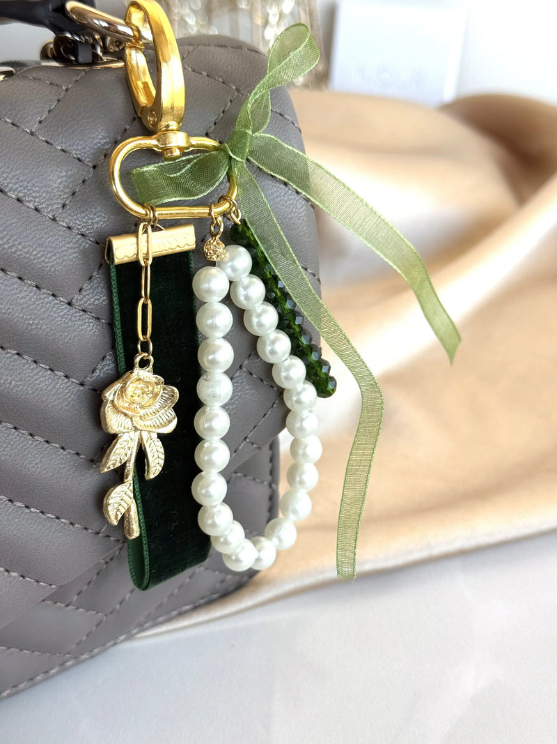 Rose Bag Charm, 4 Color Options
