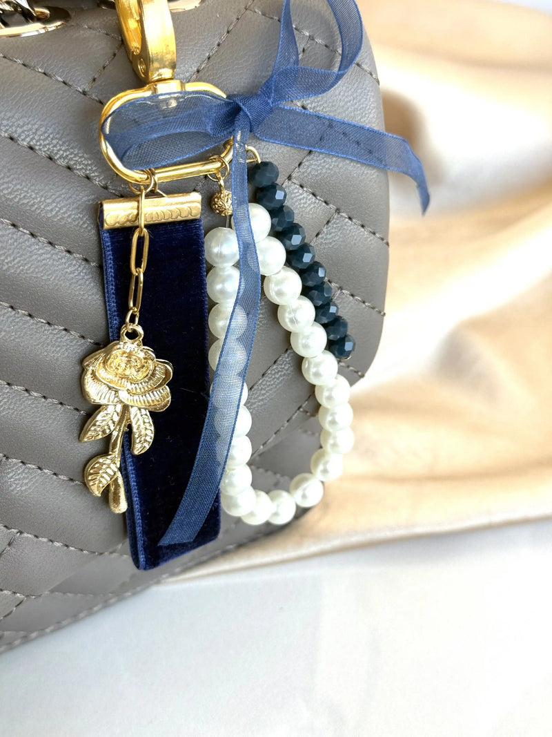 Rose Bag Charm, 4 Color Options