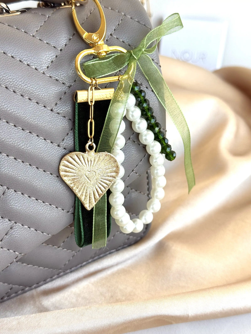 Heart-shaped Bag Charm in 4 Color Options