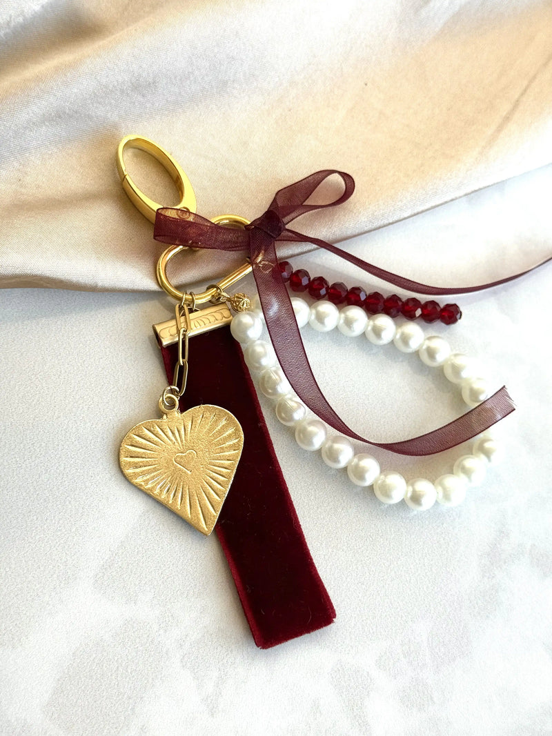 Heart-shaped Bag Charm in 4 Color Options