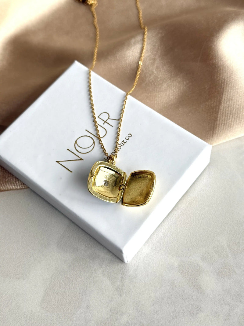 Square Sun Medallion Necklace