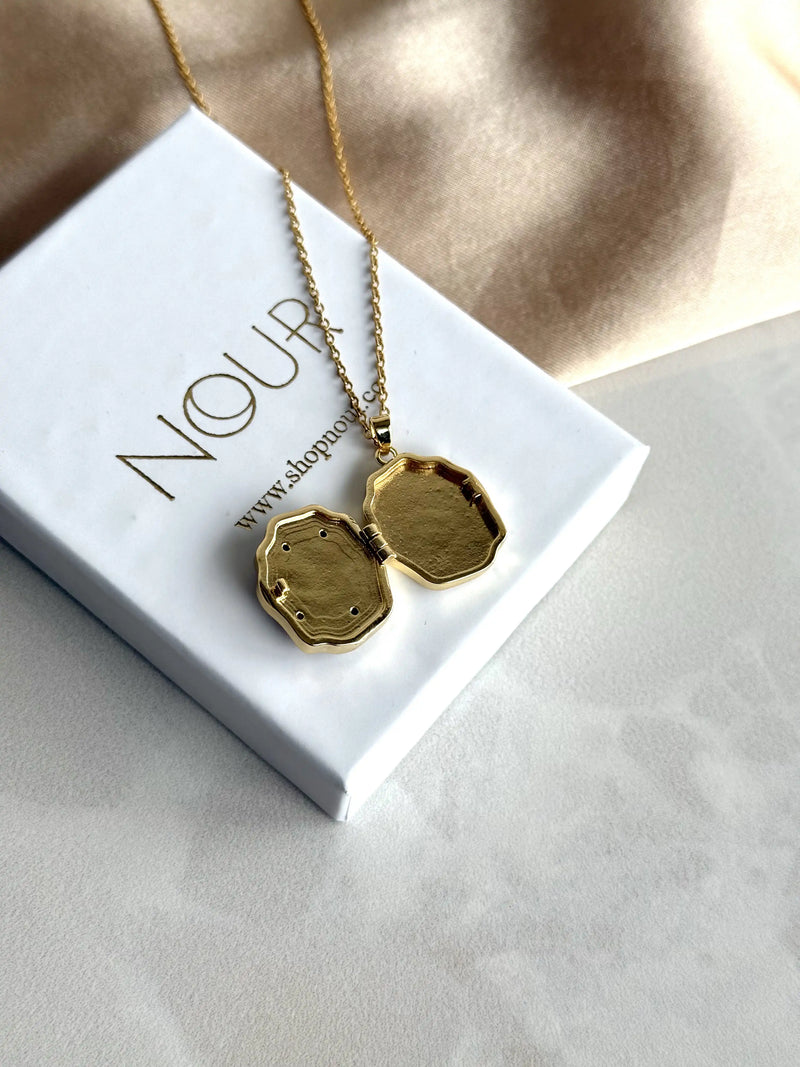 Purple Angel Locket Necklace