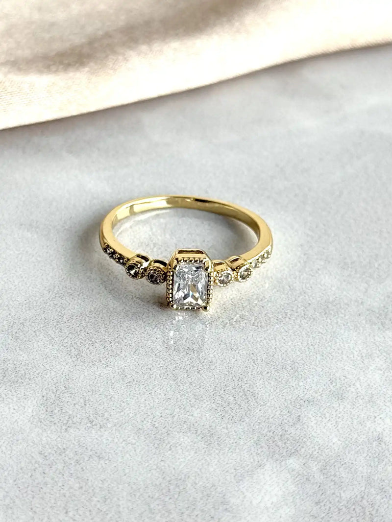 Princess Baguette Ring 14K Series