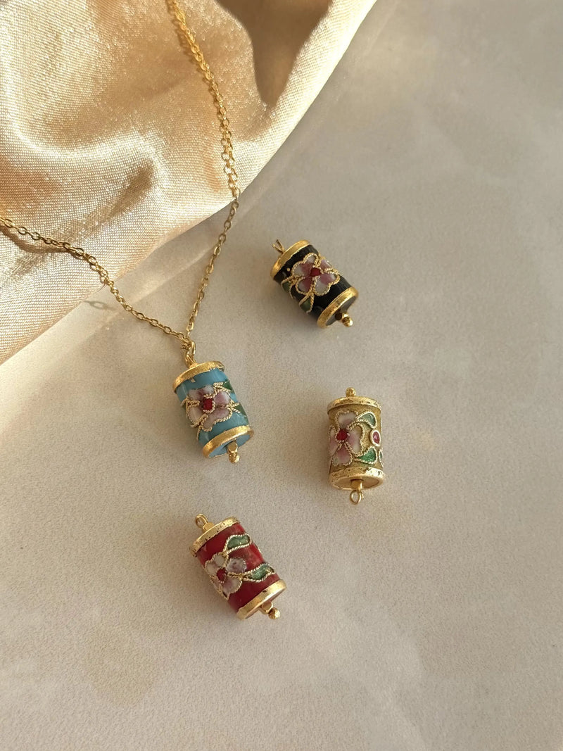 Antique Cylinder Bead Necklace
