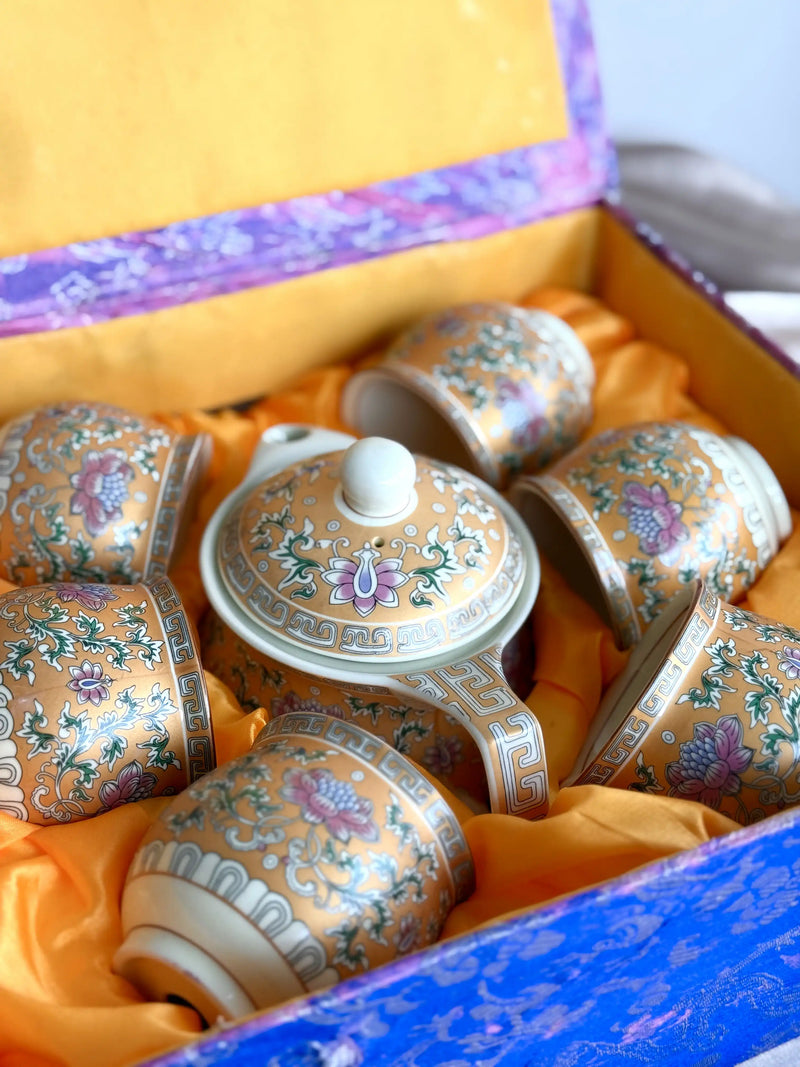 6-Cup Patterned Teapot Set