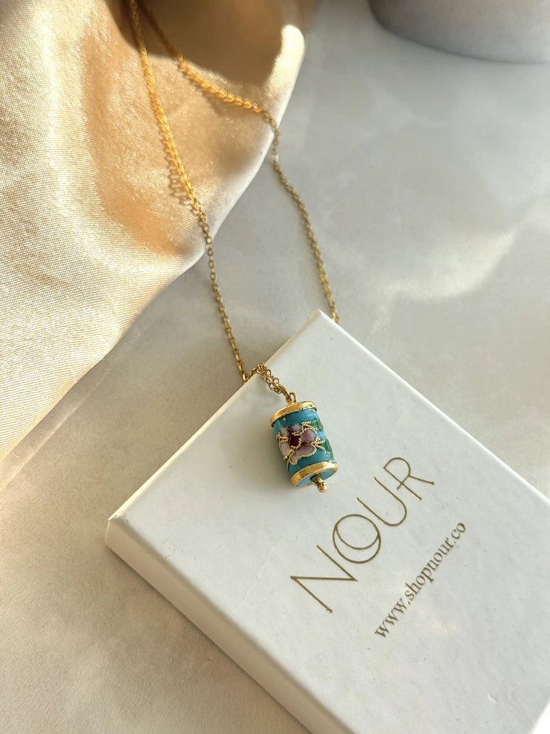 Antique Cylinder Bead Necklace