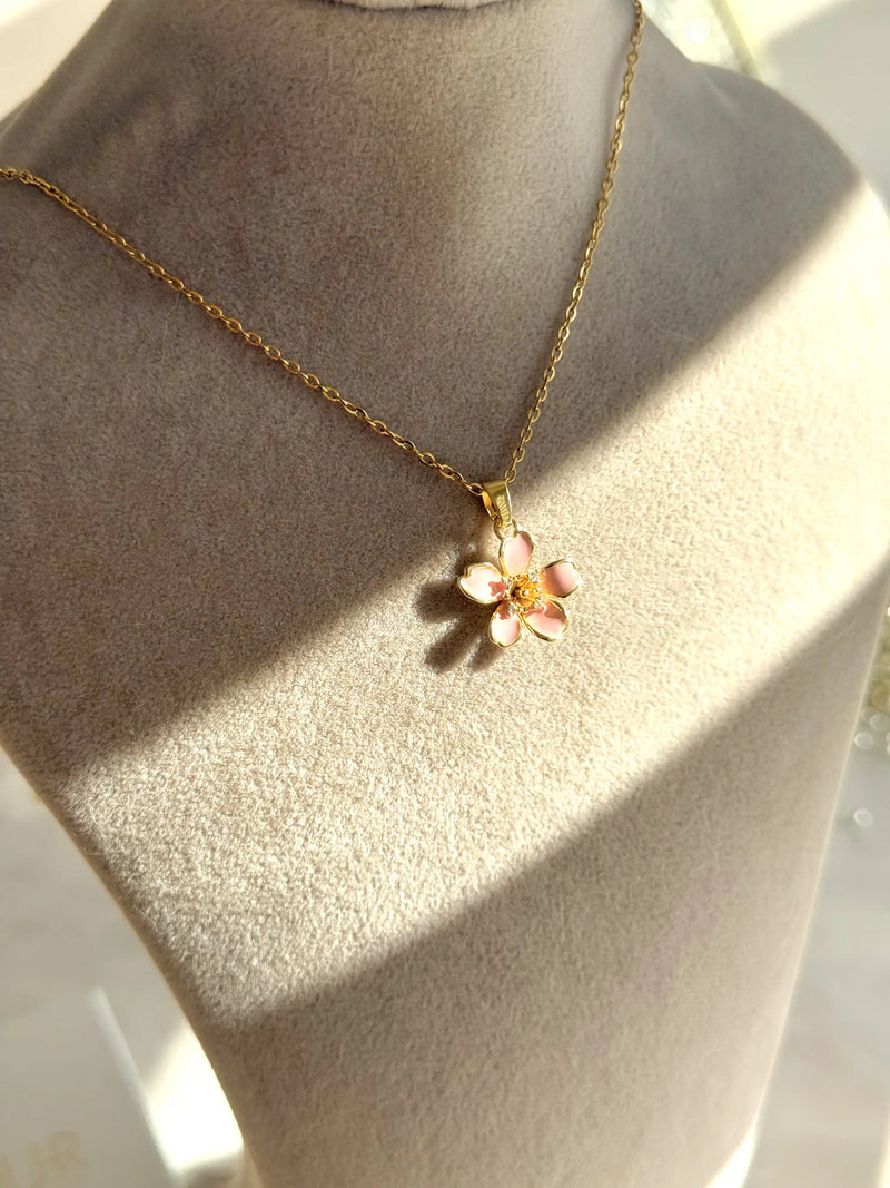 Pink Lotus Necklace