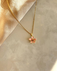 Pink Lotus Necklace - thumbnail 3