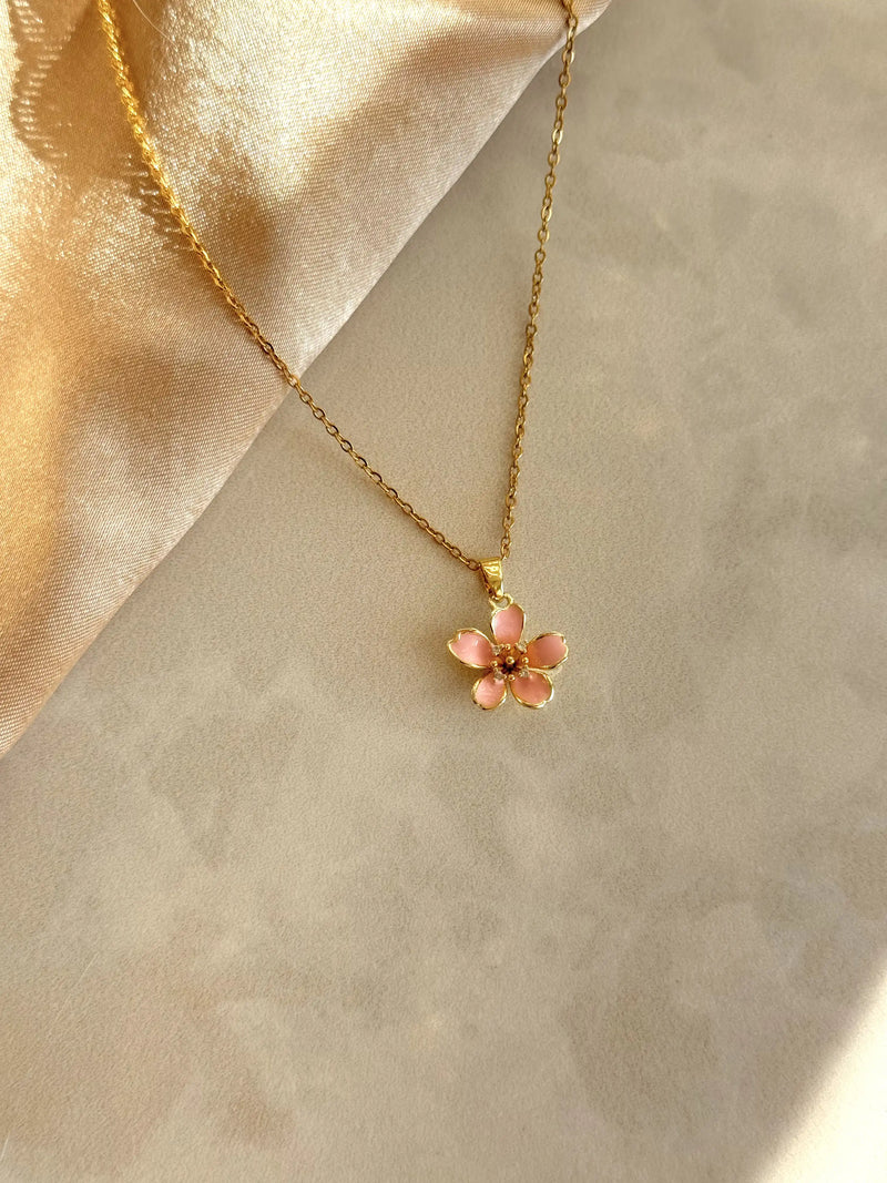 Pink Lotus Necklace
