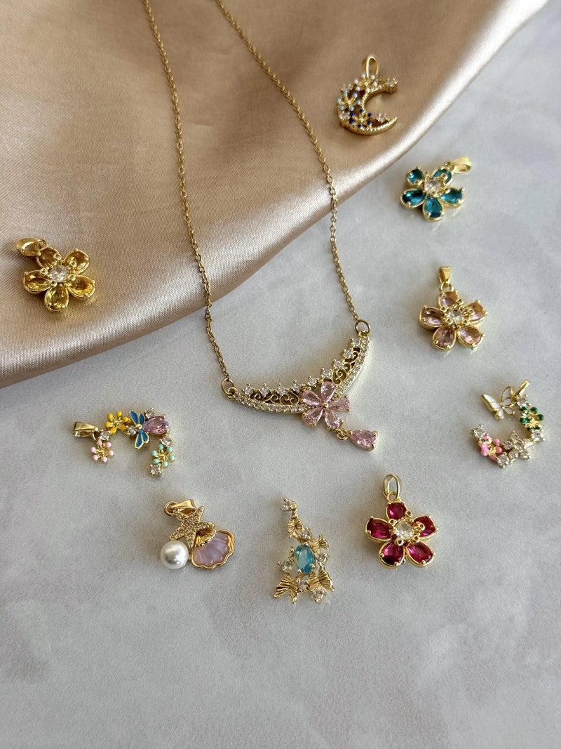 Dragonfly Crescent Necklace - Bella Collection