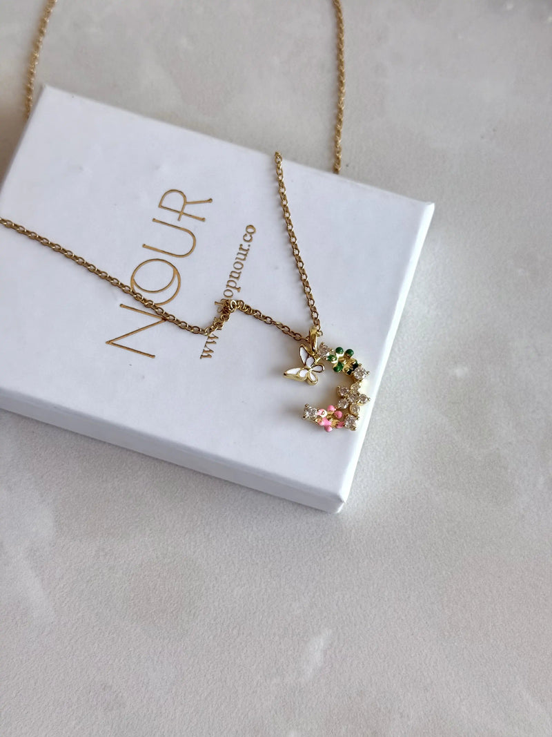 Butterfly Crescent Necklace - Bella Collection