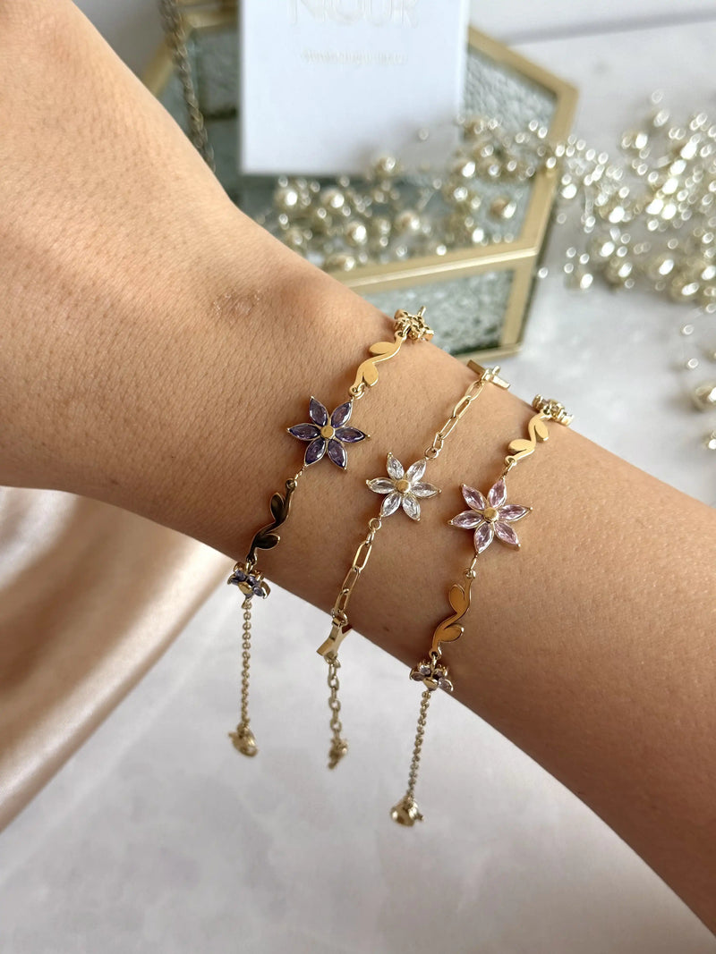 Steel White Lotus Bracelet