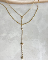Steel Triple-Chain Y Necklace - thumbnail 3