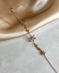 Steel Pink Lotus Bracelet - thumbnail 1