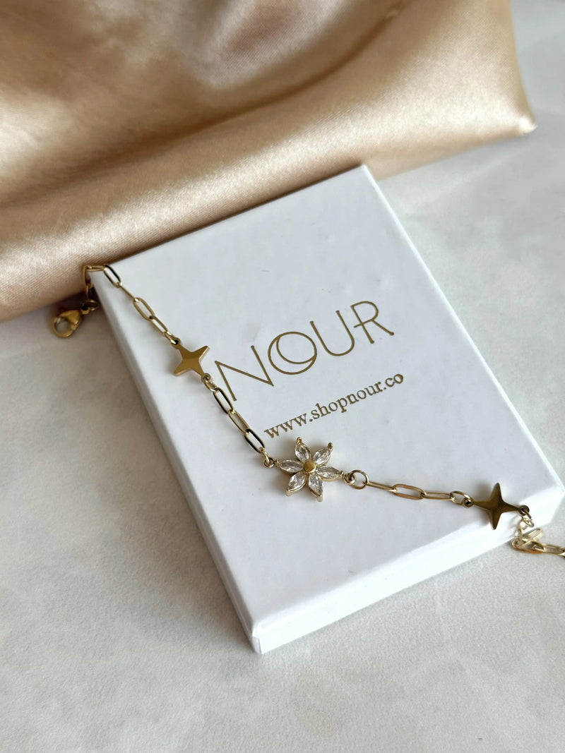 Steel White Lotus Bracelet