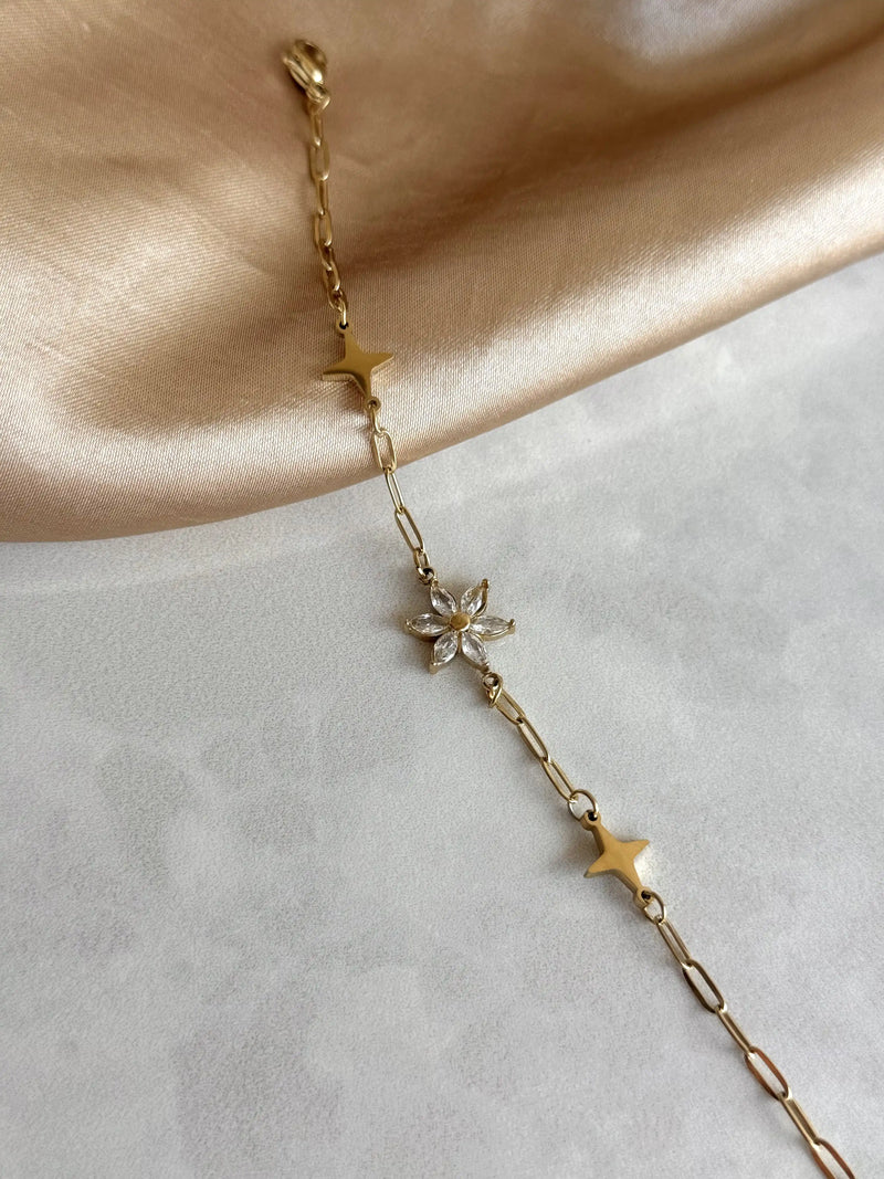 Steel White Lotus Bracelet