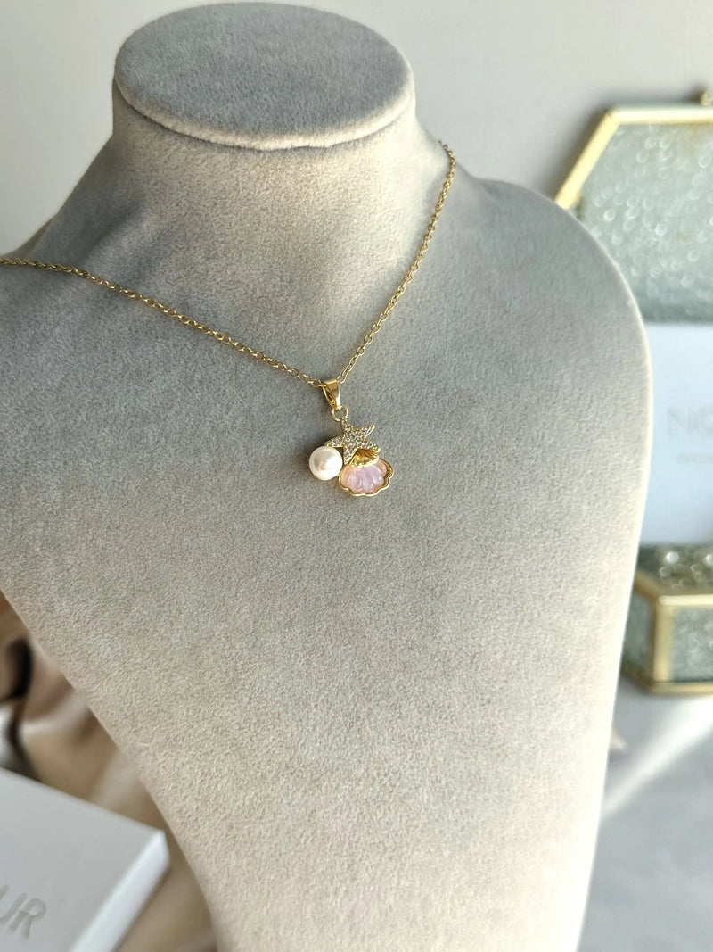 Pink Seashell Necklace